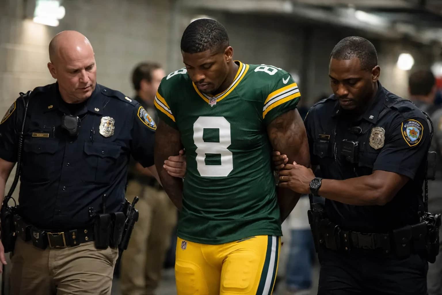 Josh Jacobs during a Green Bay Packers game.