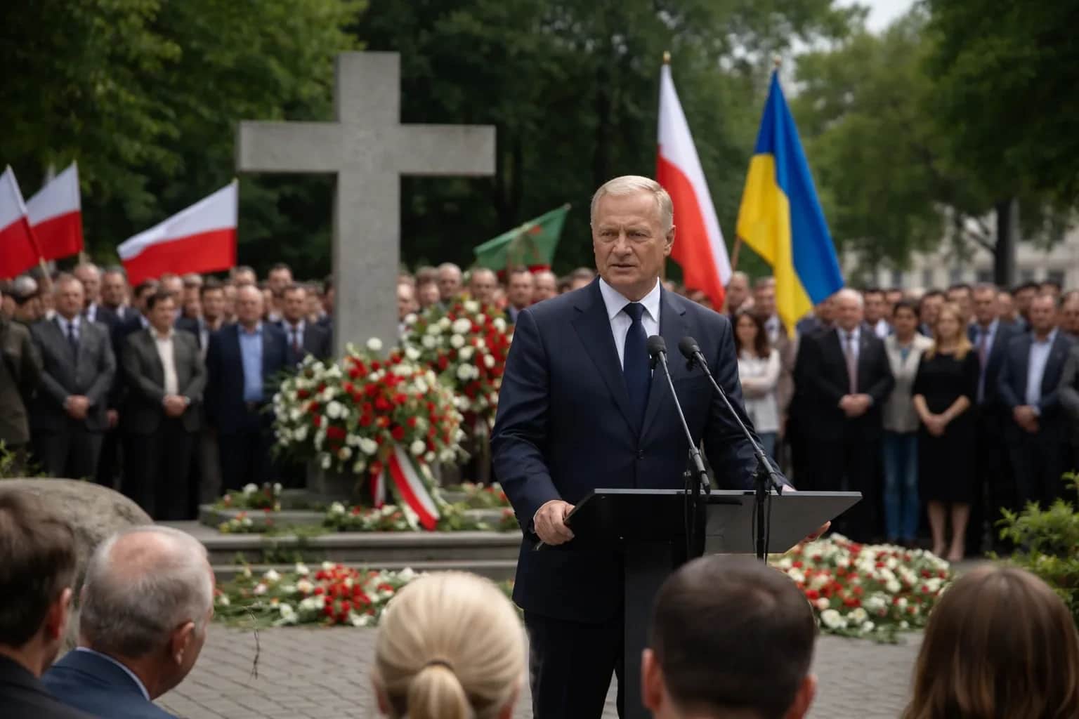 Commemorative ceremony for the victims of the Volhynia massacre held in Warsaw, Poland.