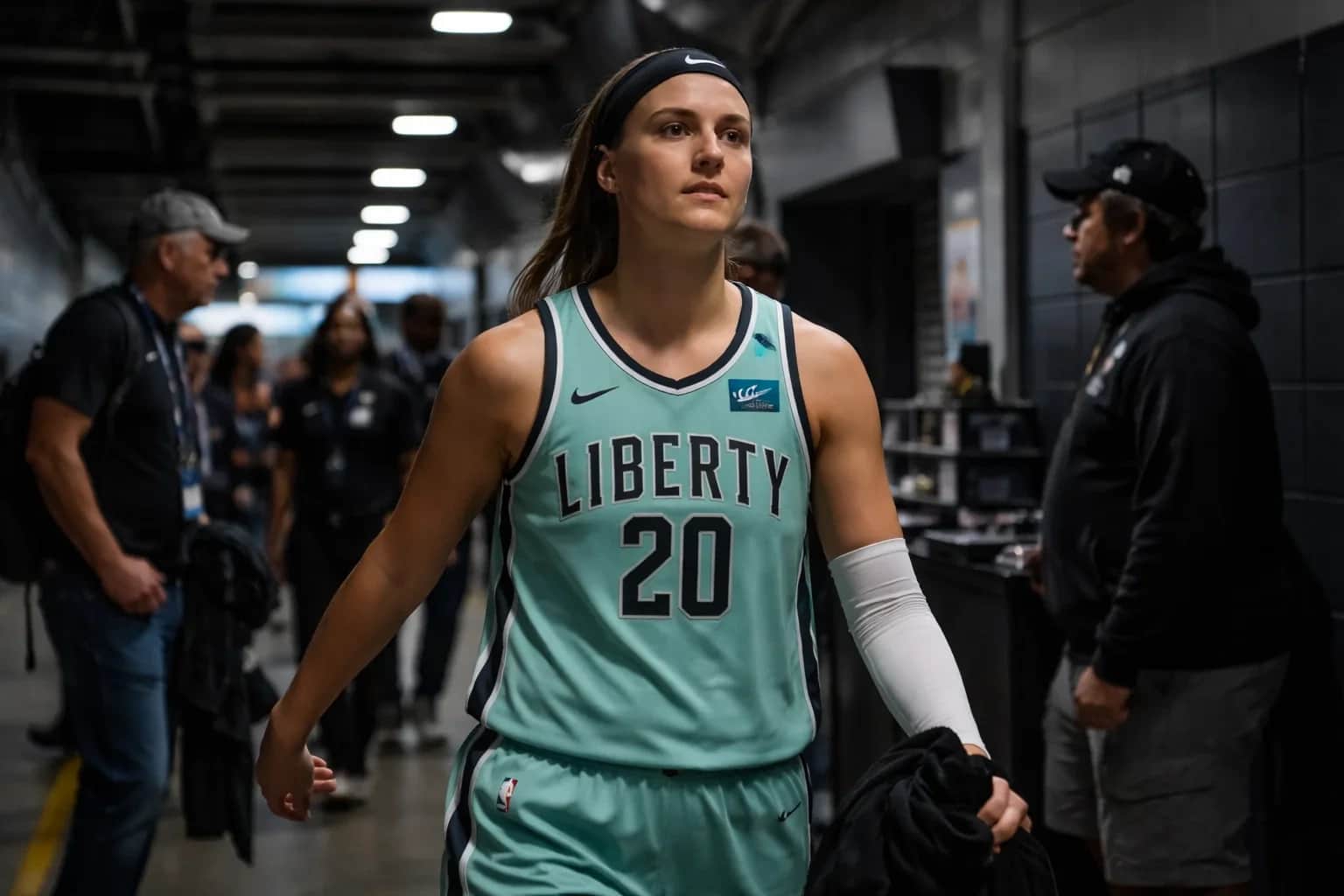 Sabrina Ionescu in action for the New York Liberty.