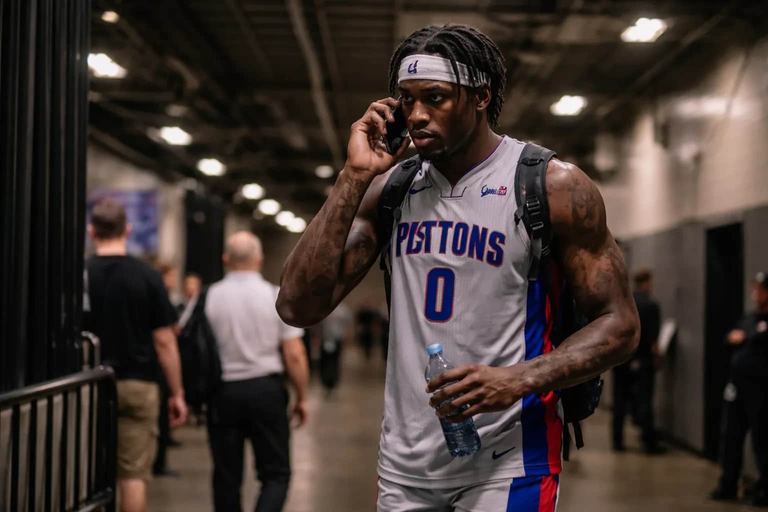 NBA center Jalen Duren during a game, representing his status as a highly sought-after restricted free agent.