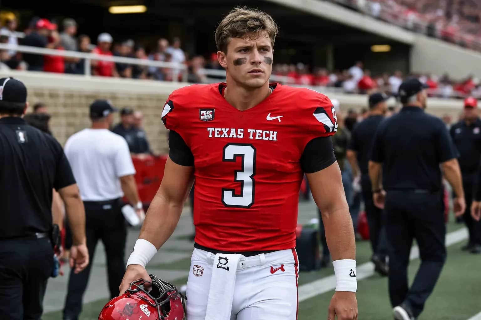 Texas Tech quarterback Brendan Sorsby in action