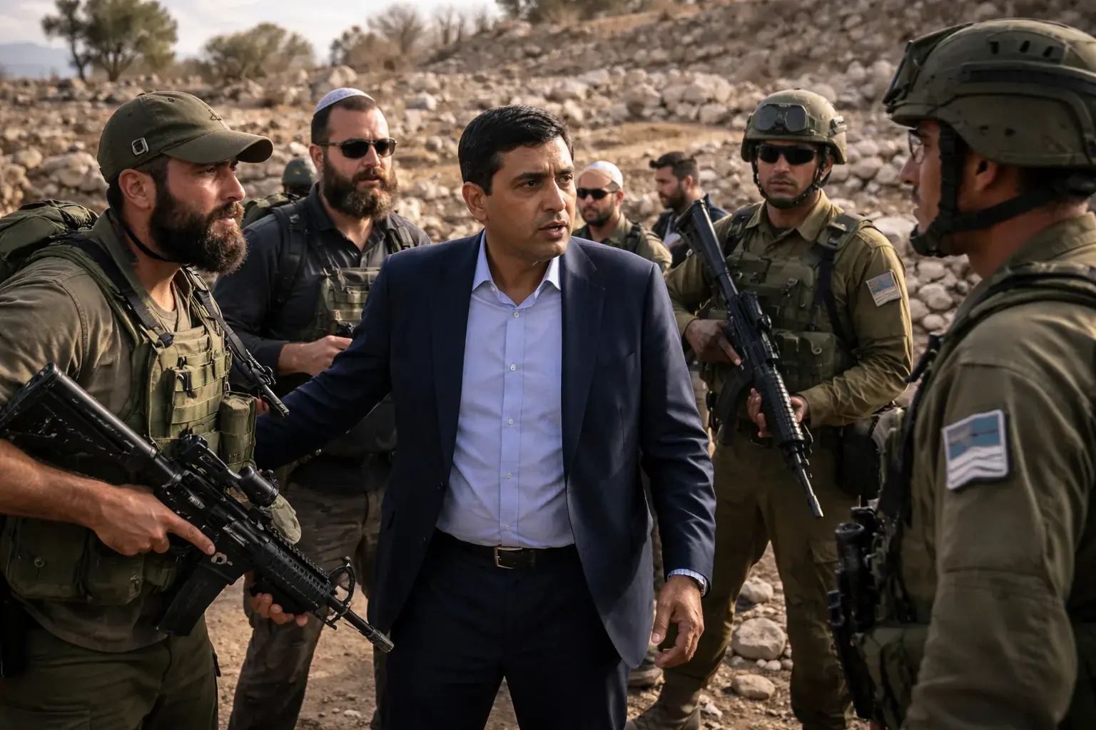US Congressman Ro Khanna pictured during a visit to the occupied West Bank