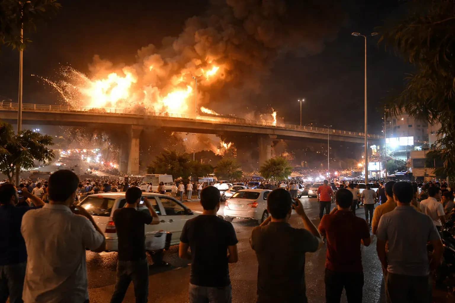 US military strikes on Iranian infrastructure and naval blockade in the Strait of Hormuz