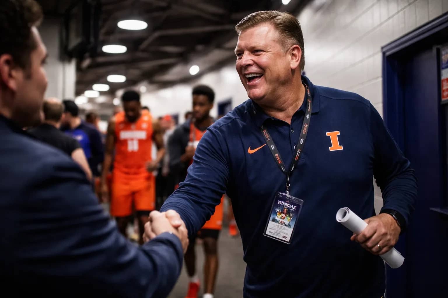 Illinois head coach Brad Underwood on the sideline during the NCAA tournament.