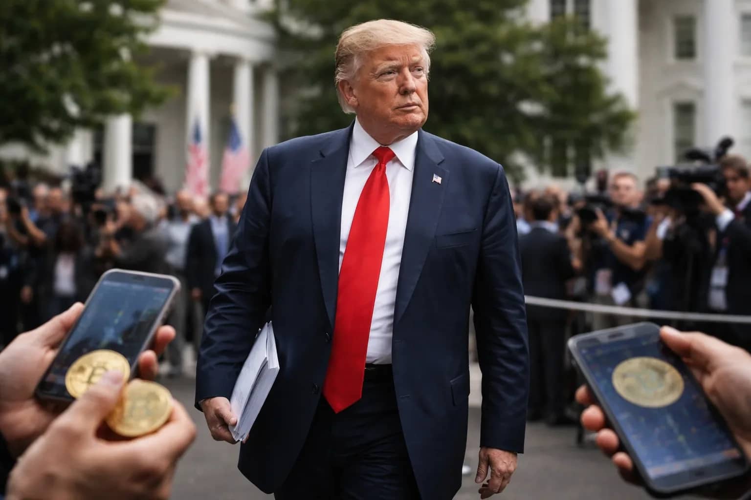 US President Donald Trump during a business-related event.