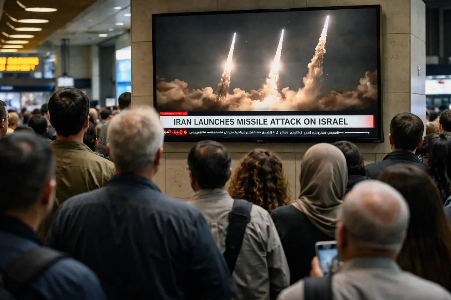 Footage showing a missile launch from a mobile platform during a night operation