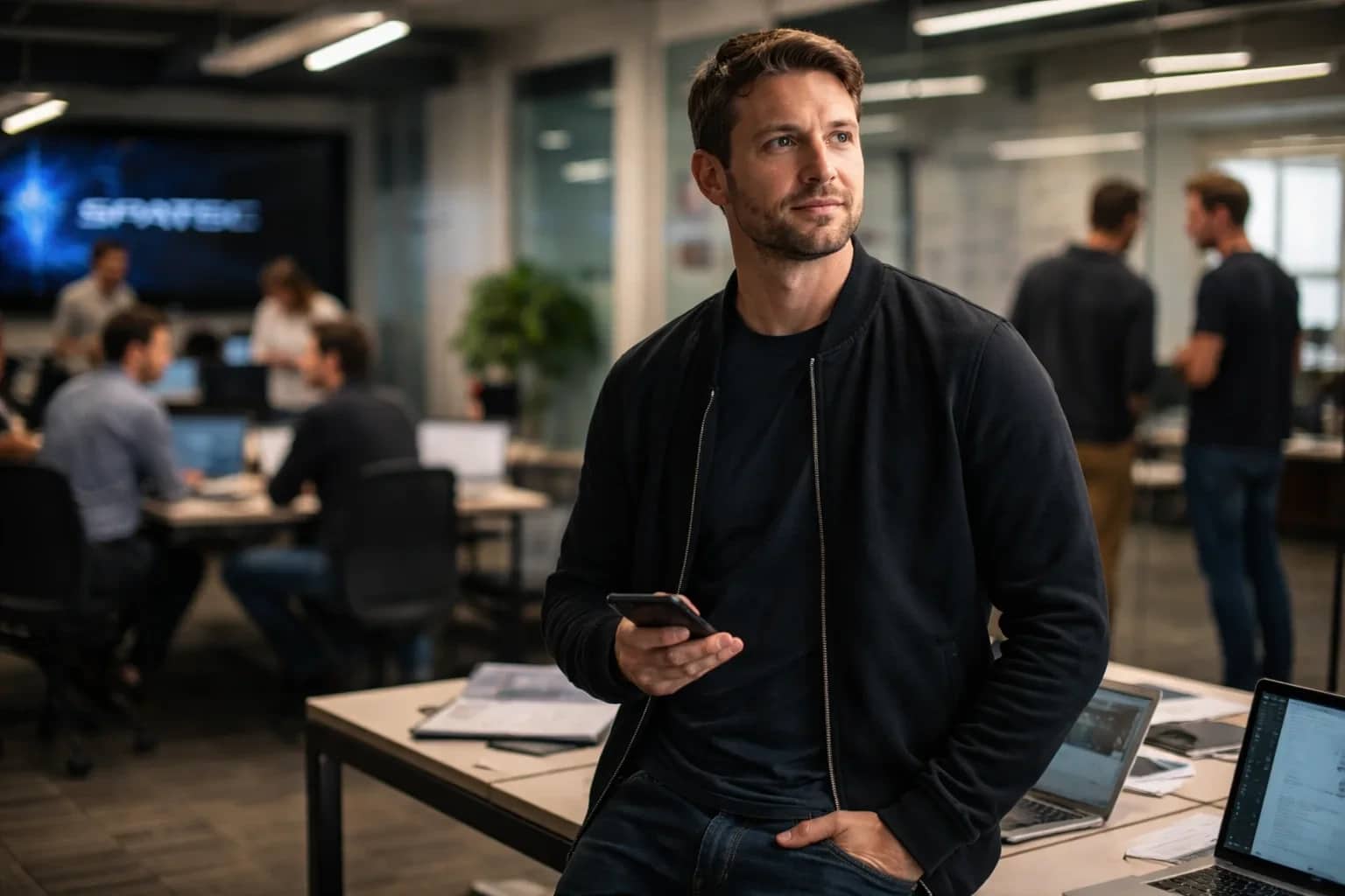 Portrait of Justin Ernest, founder of Sabertooth VC