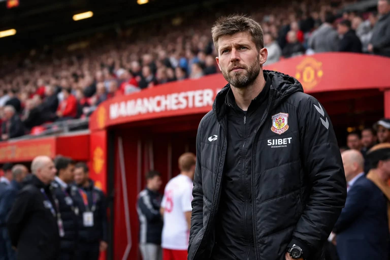 Michael Carrick during his time on the Manchester United coaching staff.