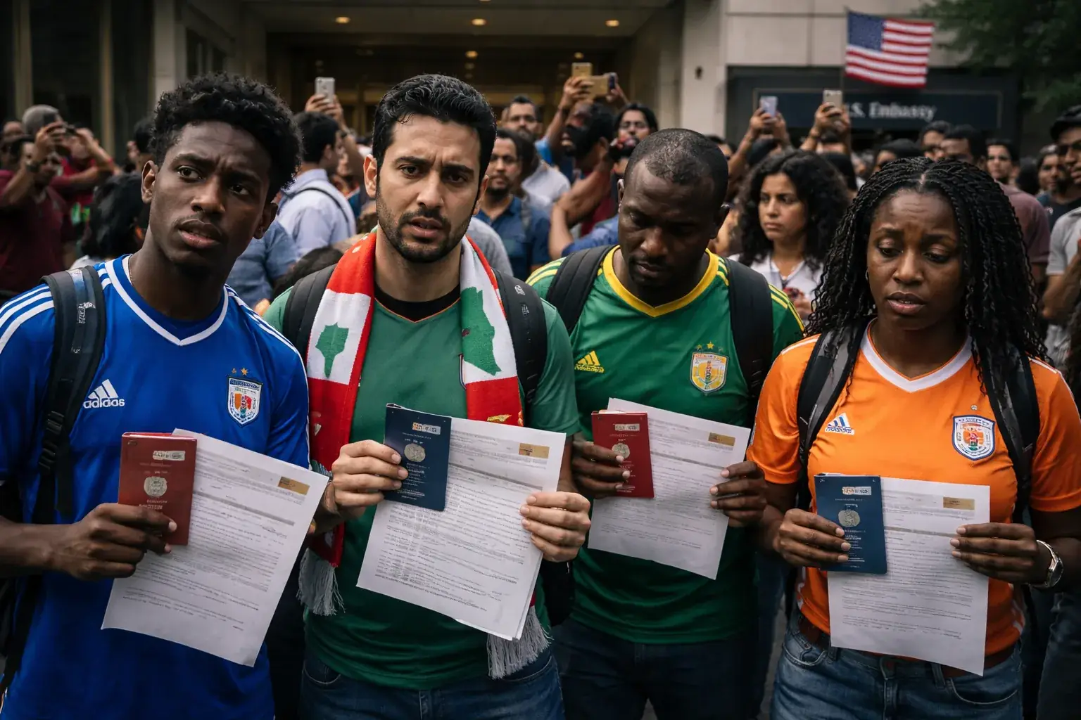 Iraqi football fan Abdulla Adnan who was unable to get a visa to travel to the US.