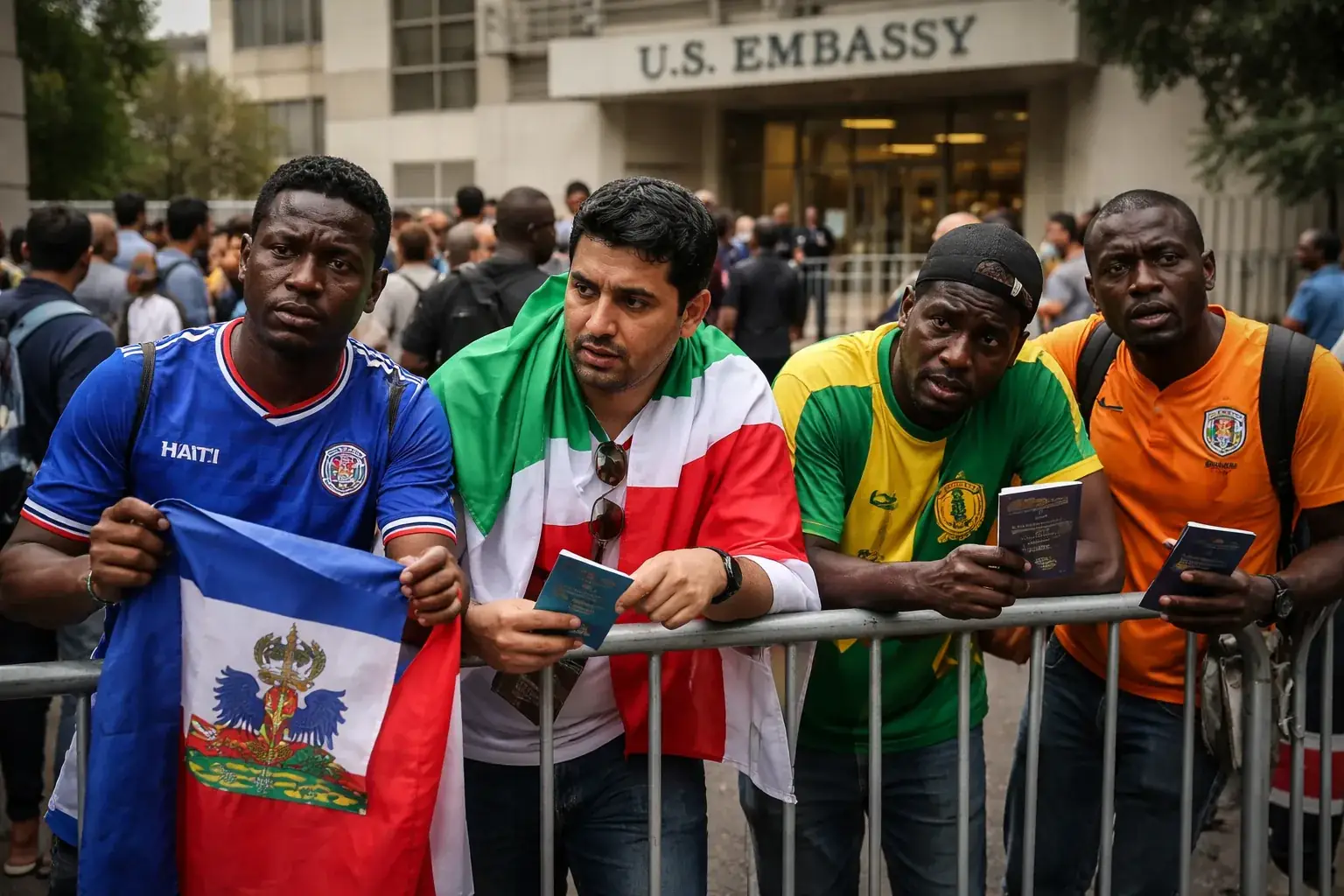 An Iraqi football fan who was unable to secure a US visa for the World Cup.