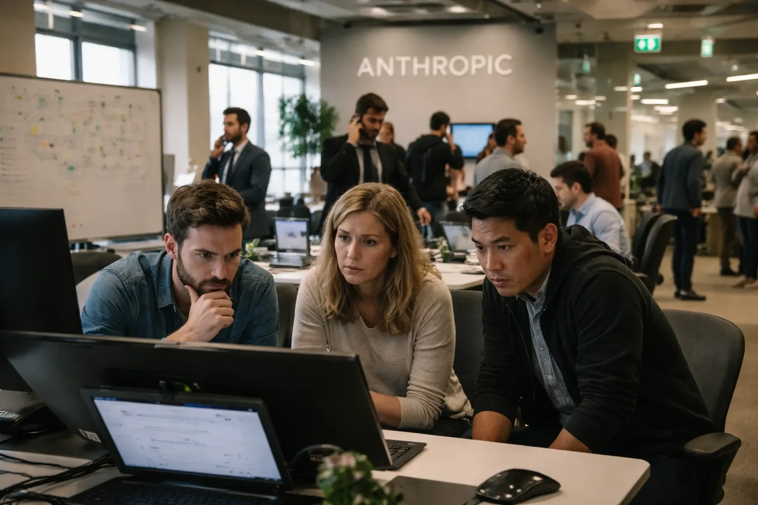 A logo of AI company Anthropic.