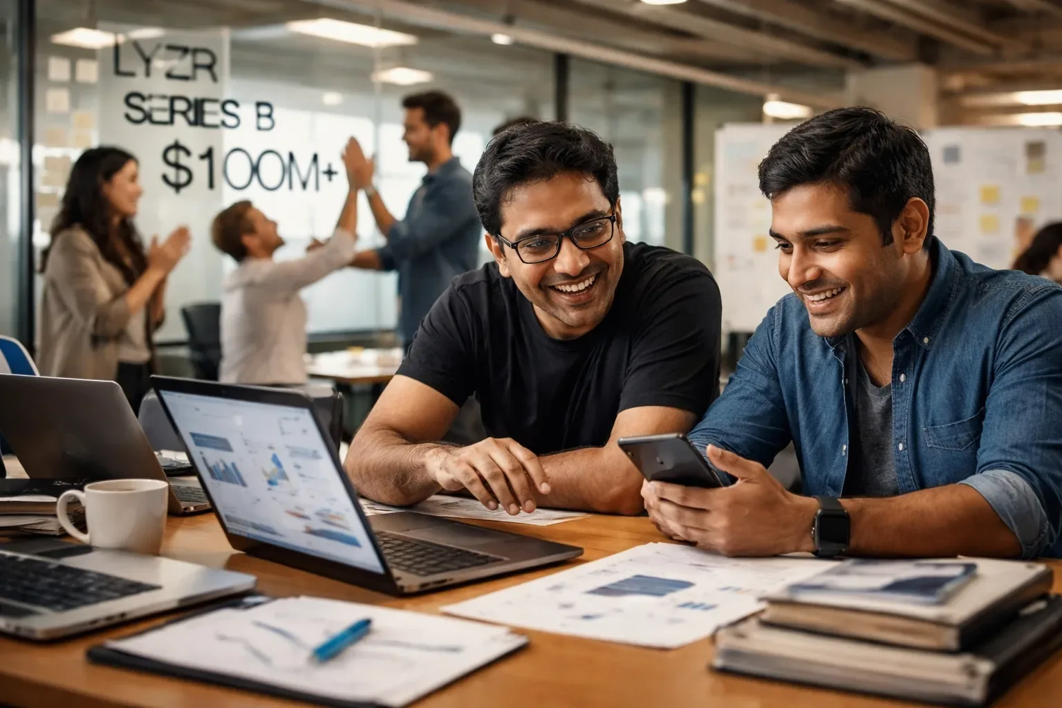 Illustration of an AI agent managing a financial fundraise for a technology startup.