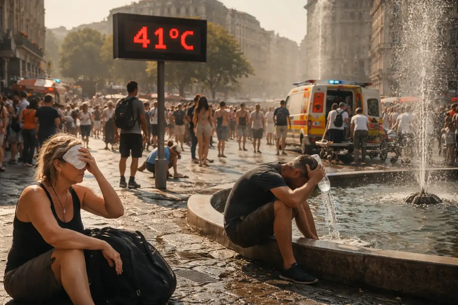 A scenic view of Saarbrücken, Germany, where a record temperature of 41.3C was recently recorded during a severe European heatwave.