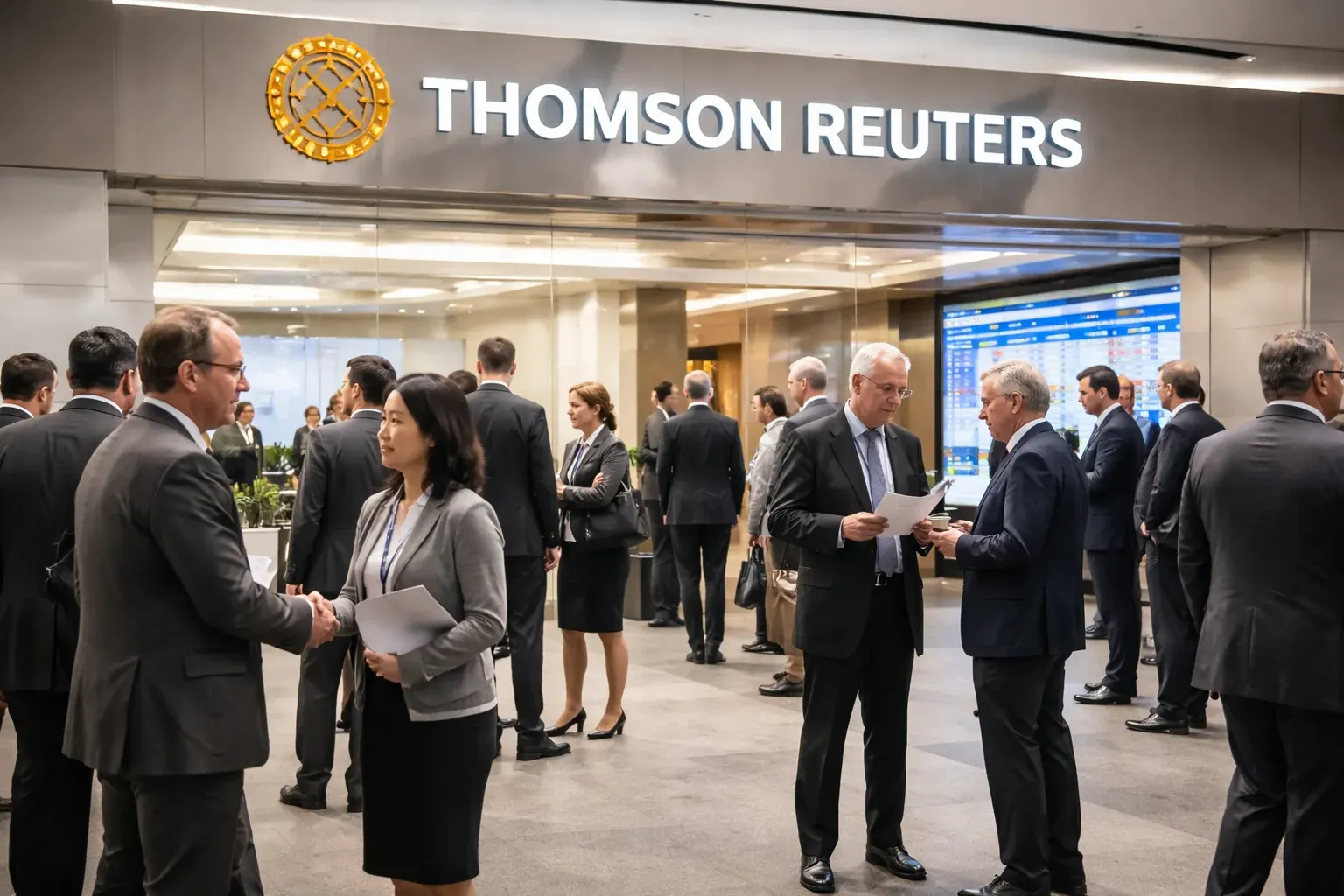 Thomson Reuters signage and corporate logo