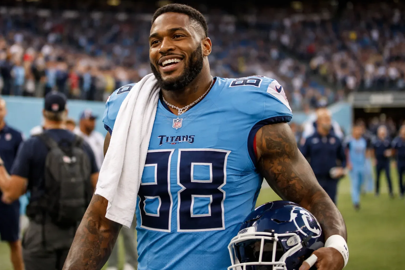 Jeffery Simmons in a Tennessee Titans uniform during a game.