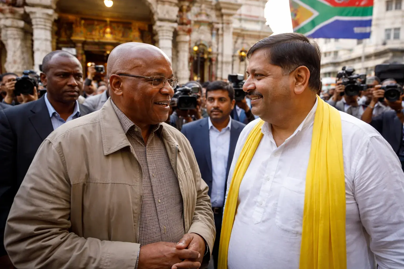 Former South African President Jacob Zuma posing for a photograph.