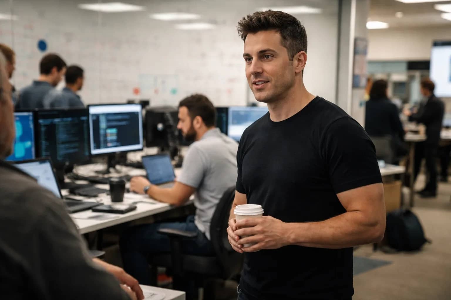Airbnb CEO Brian Chesky at a technology conference.