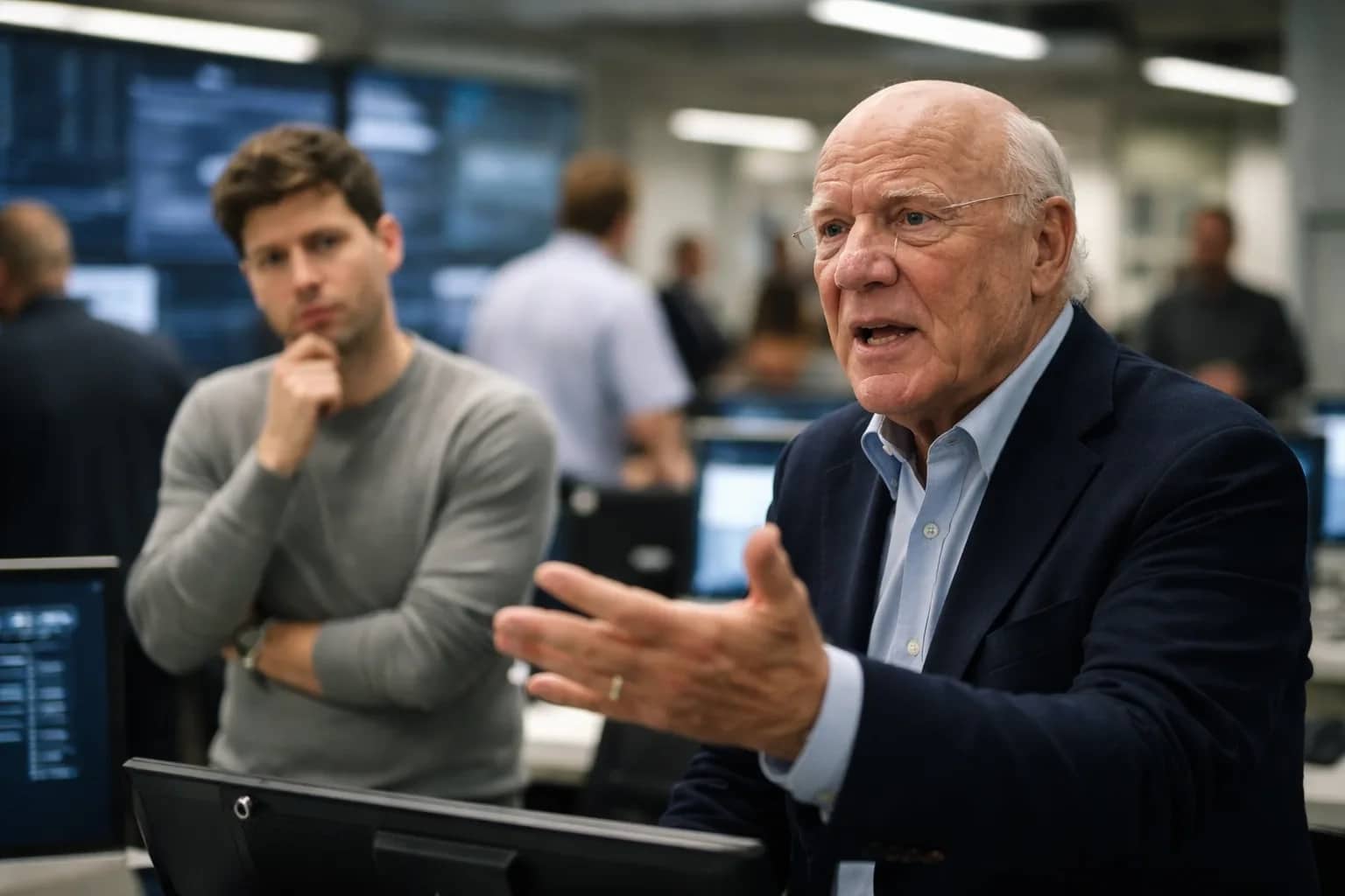 Barry Diller speaking at a conference about AI and Sam Altman