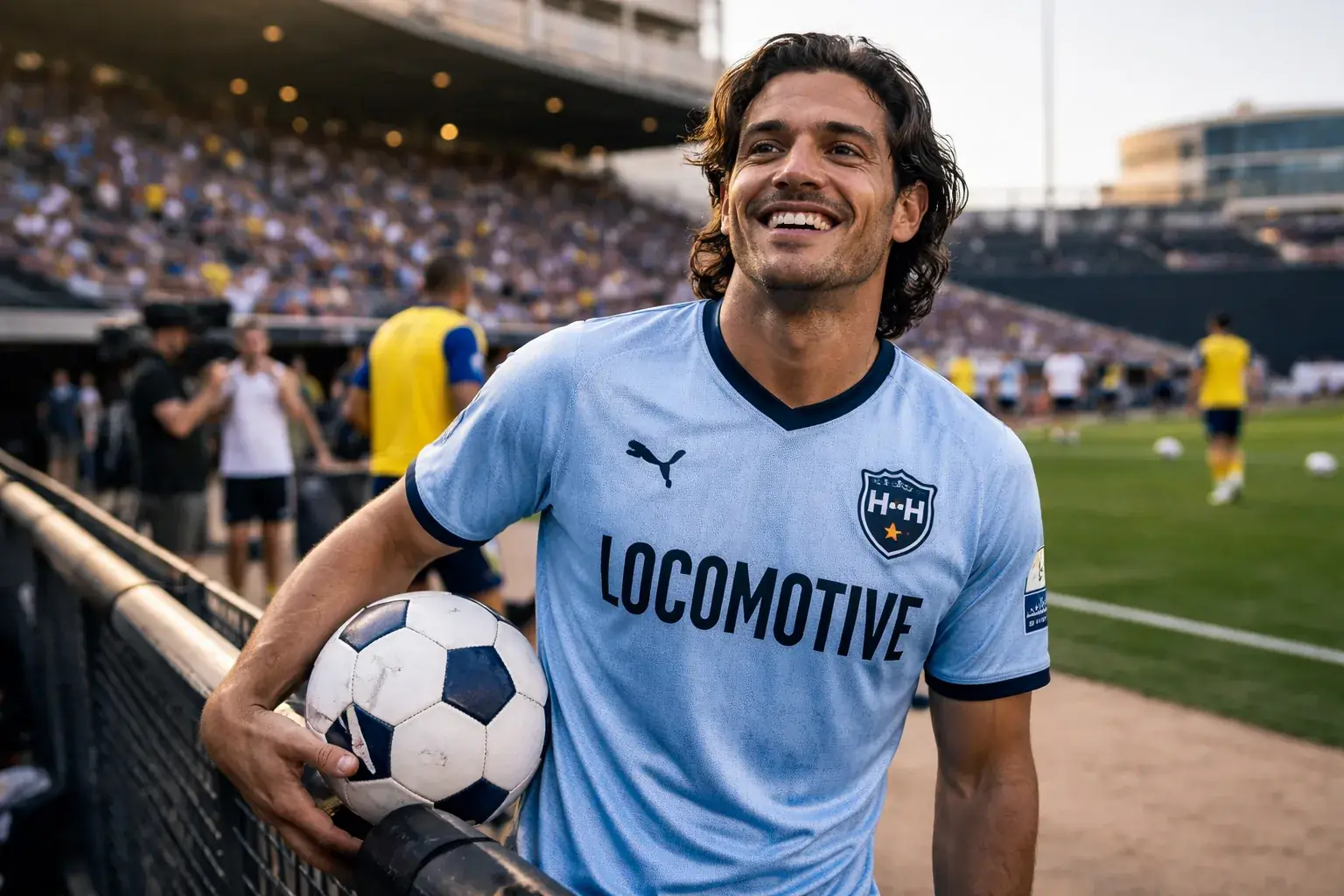 Cristo Fernandez on a football field