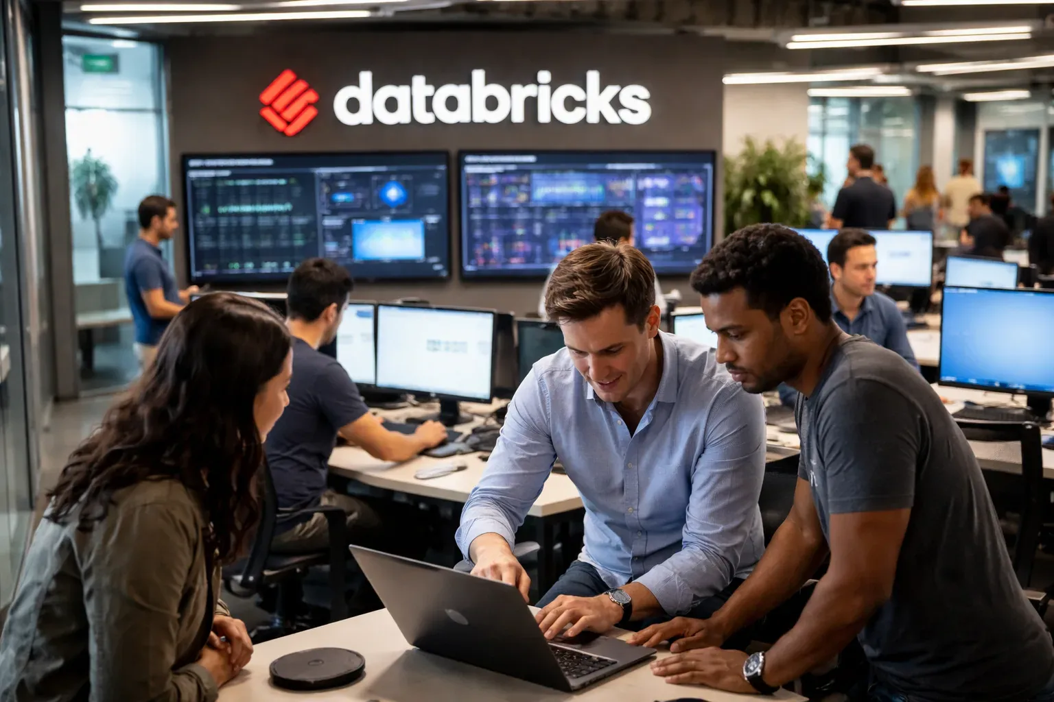 AI-generated illustration representing the growth of Databricks in the enterprise AI market.