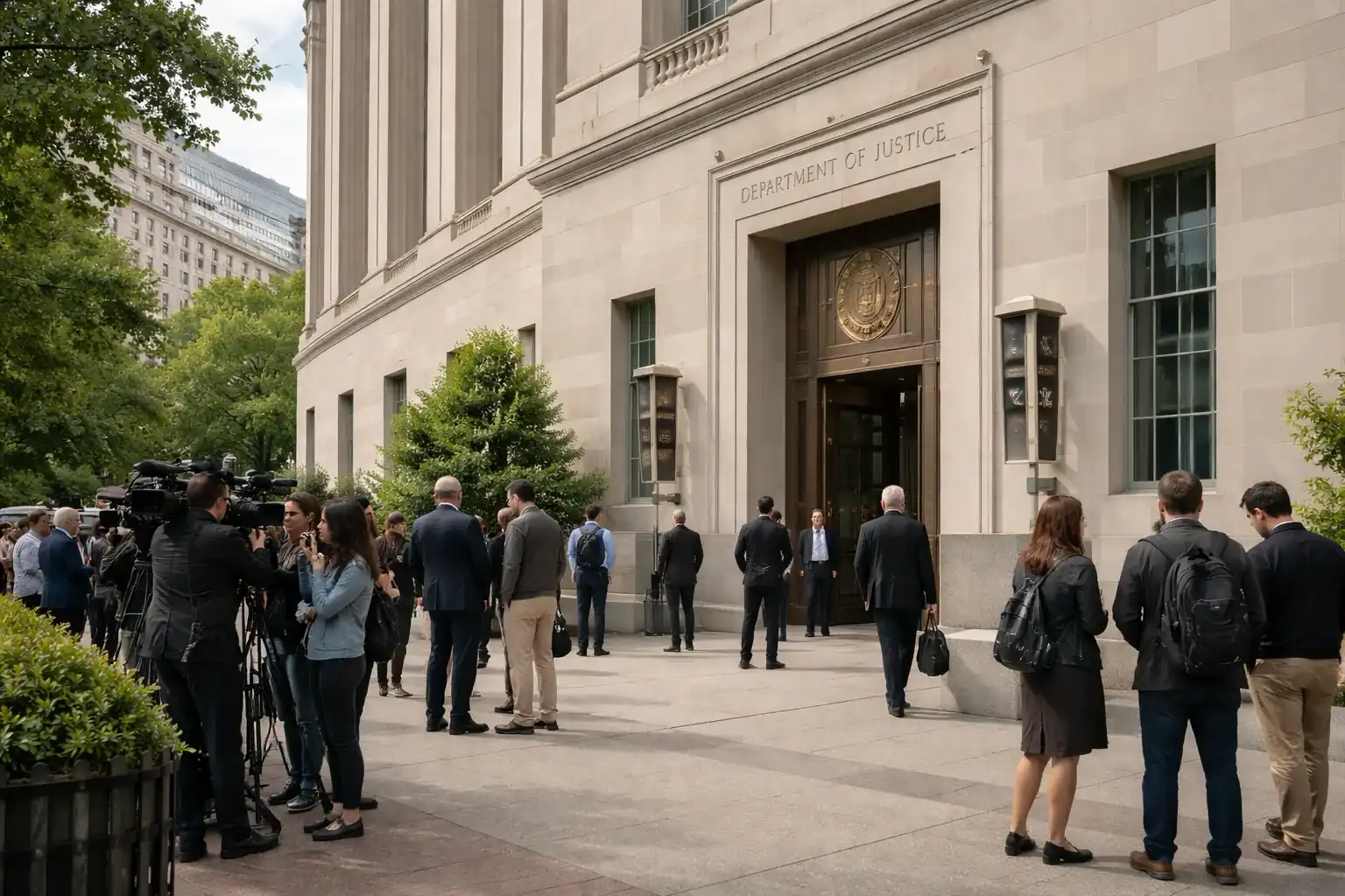 The United States Department of Justice building in Washington, D.C.