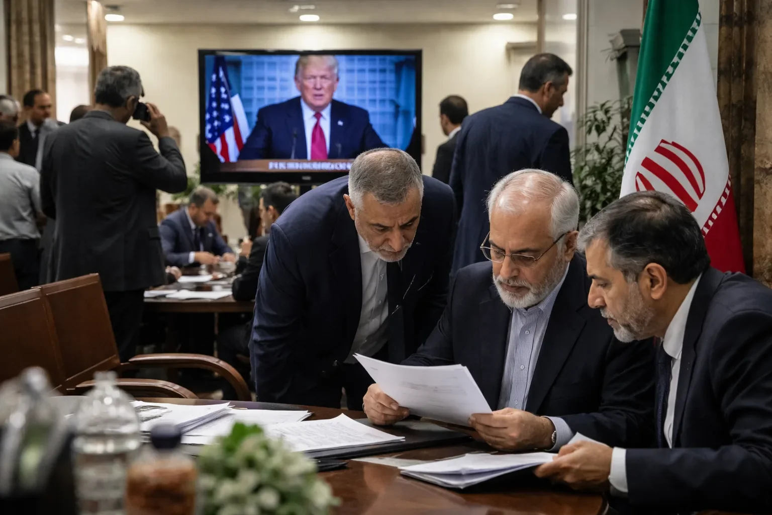 Iranian foreign ministry spokesperson Esmail Baghaei discussing diplomatic proposals.