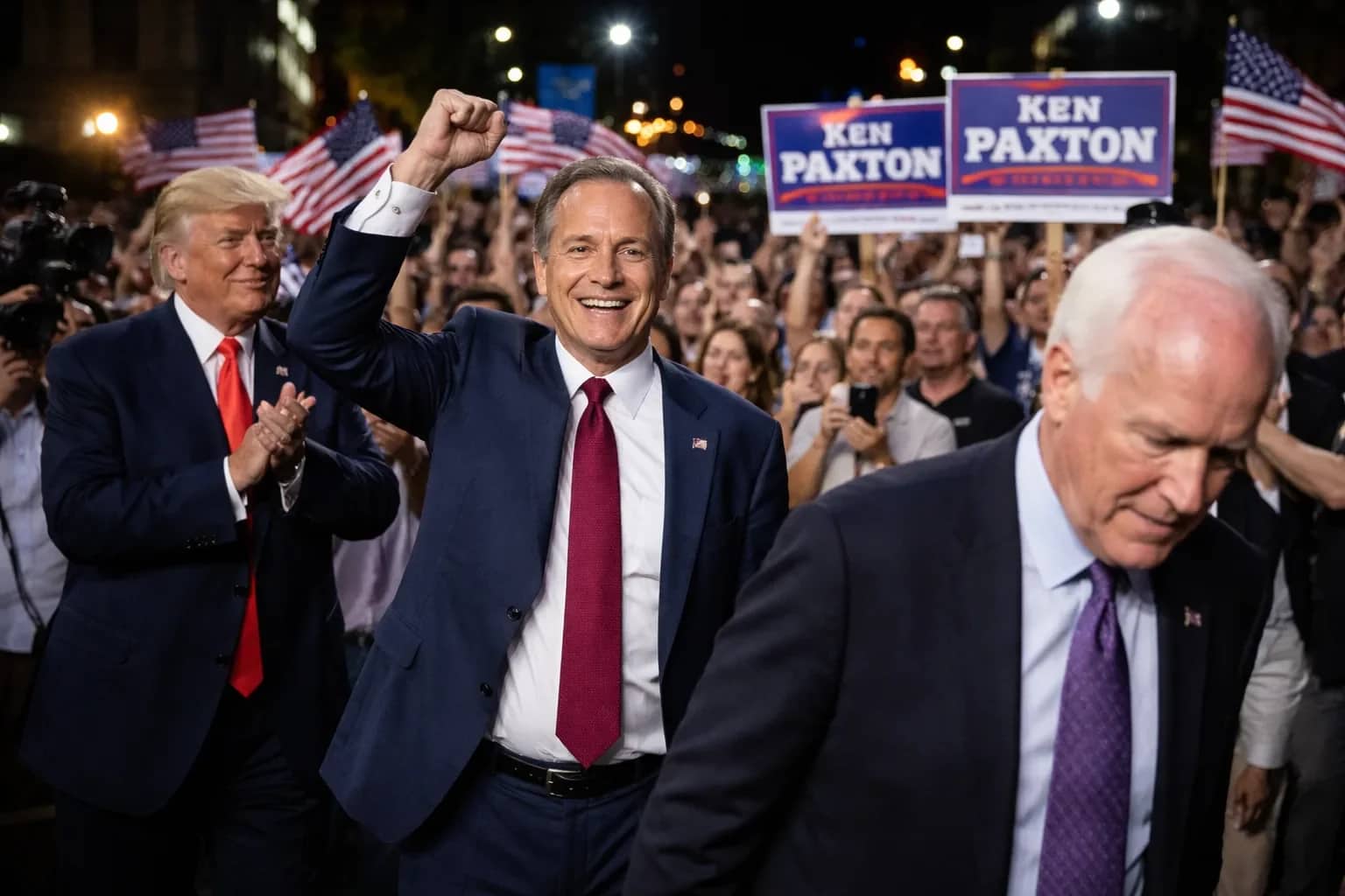 Ken Paxton at a campaign event following his primary victory