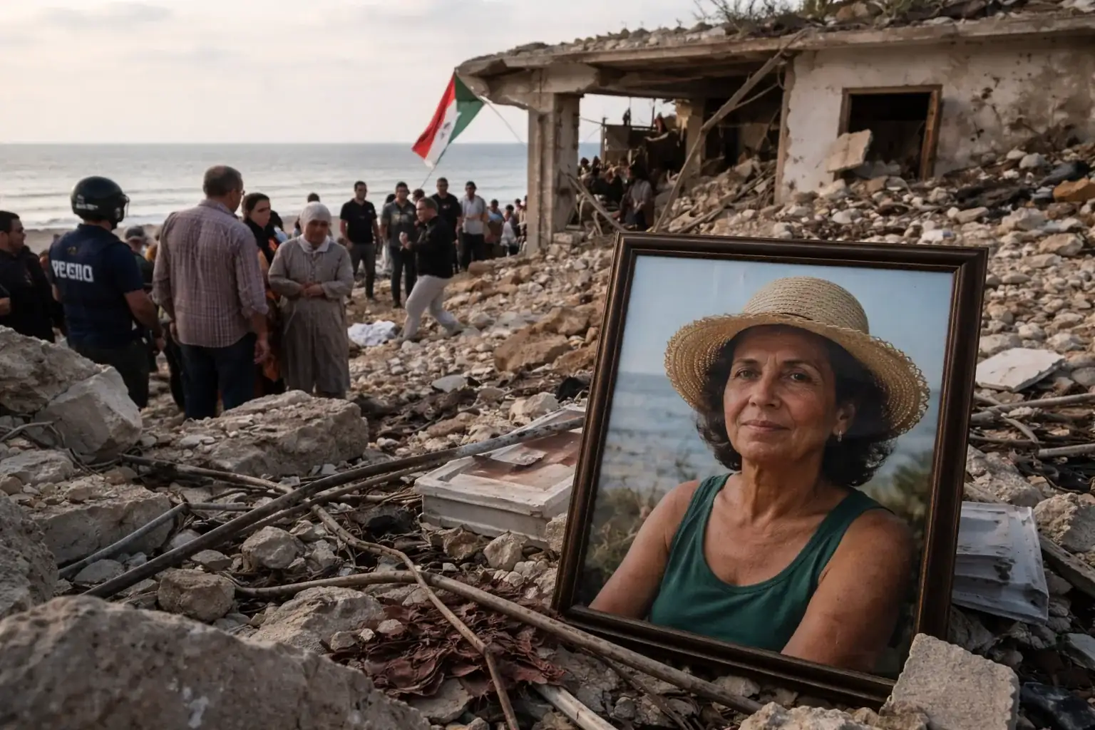 A photograph of Lebanese turtle conservationist Mona Khalil