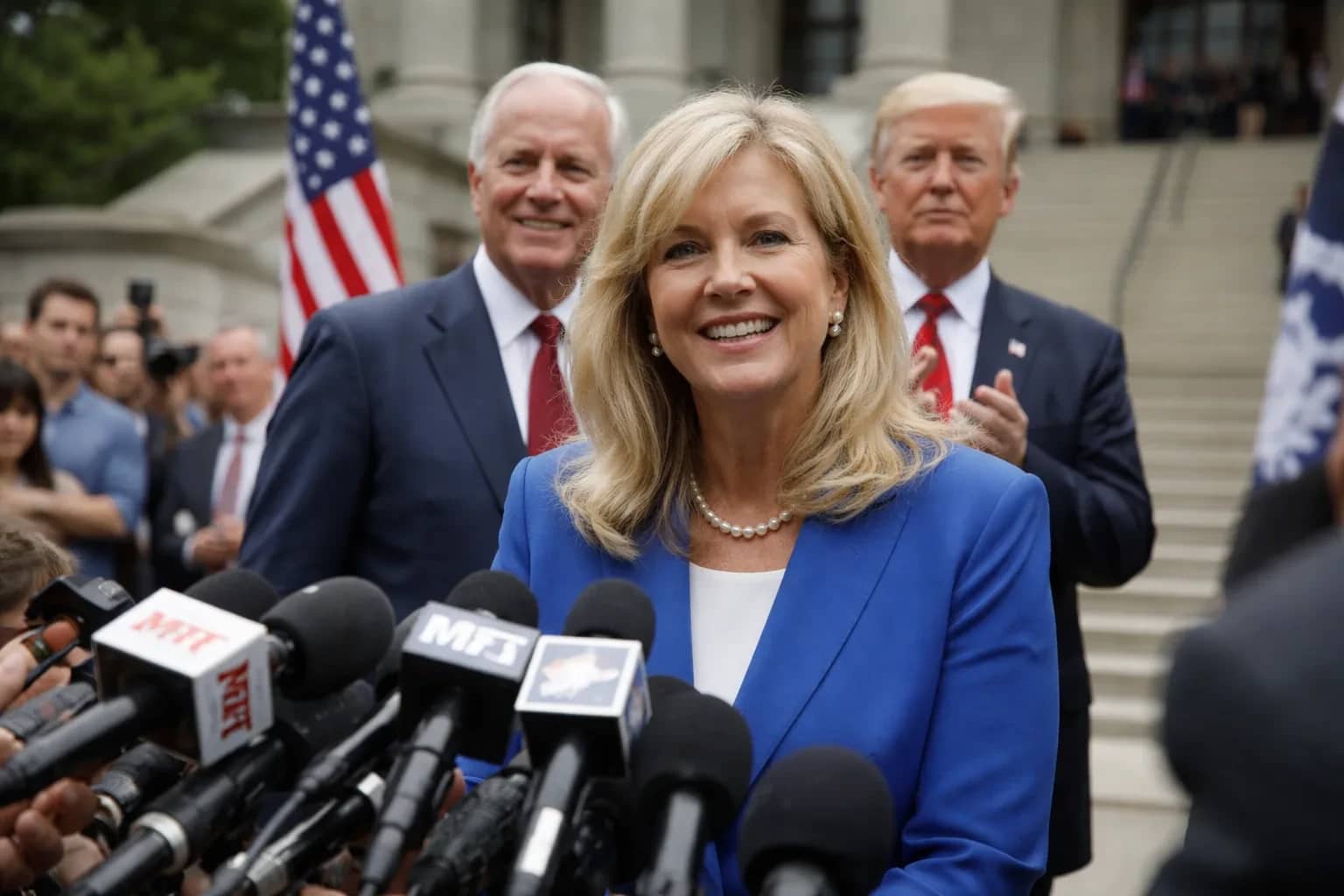 Darline Graham Nordone and her brother Lindsey Graham at a campaign event.