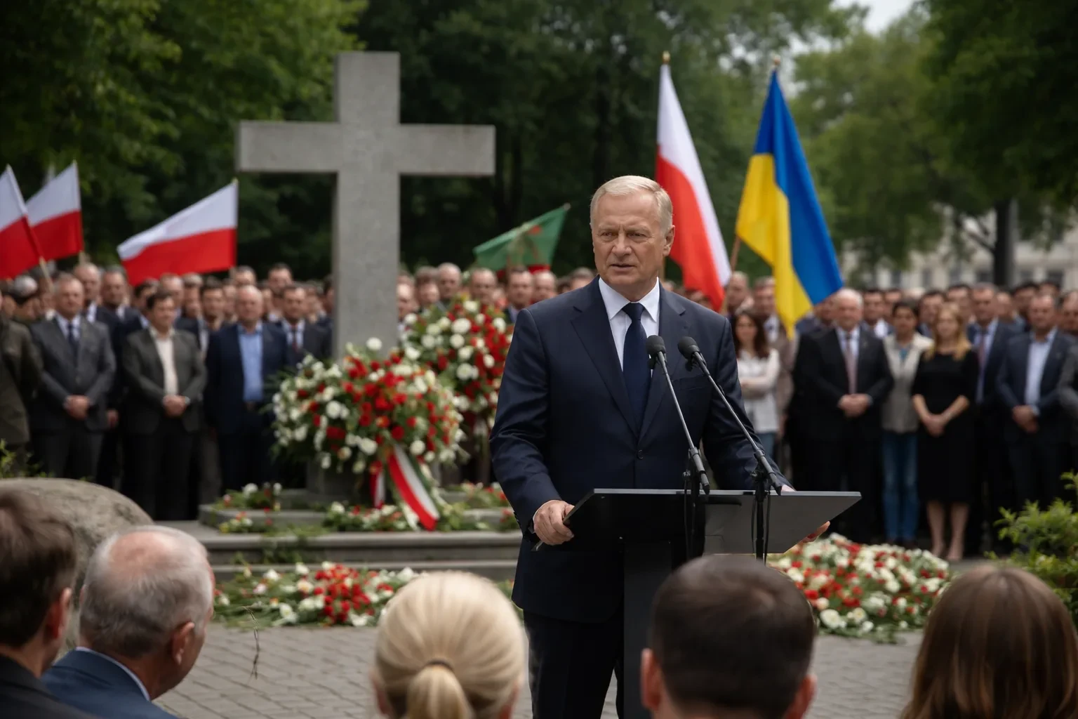 Commemorative ceremony for the victims of the Volhynia massacre held in Warsaw, Poland.
