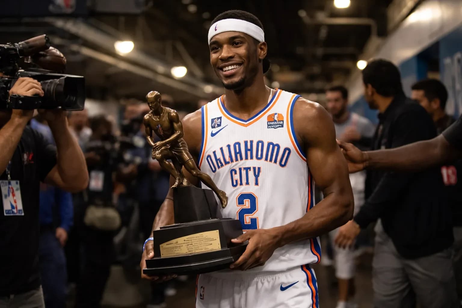 Shai Gilgeous-Alexander playing for the Oklahoma City Thunder