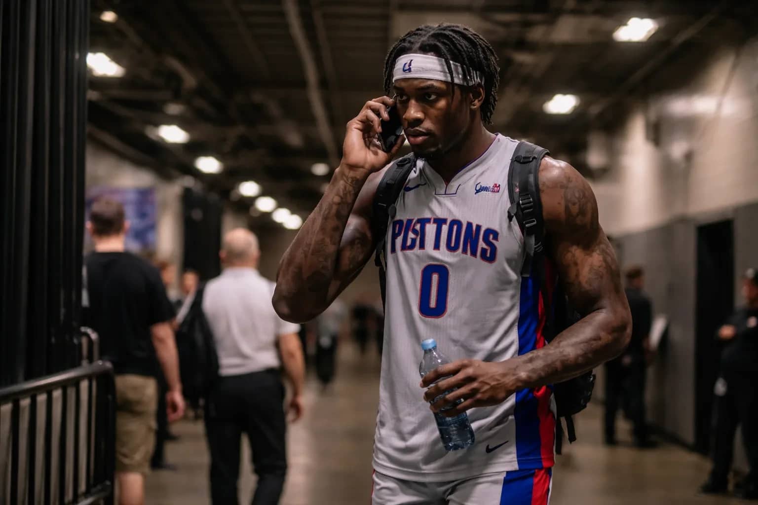 NBA center Jalen Duren during a game, representing his status as a highly sought-after restricted free agent.