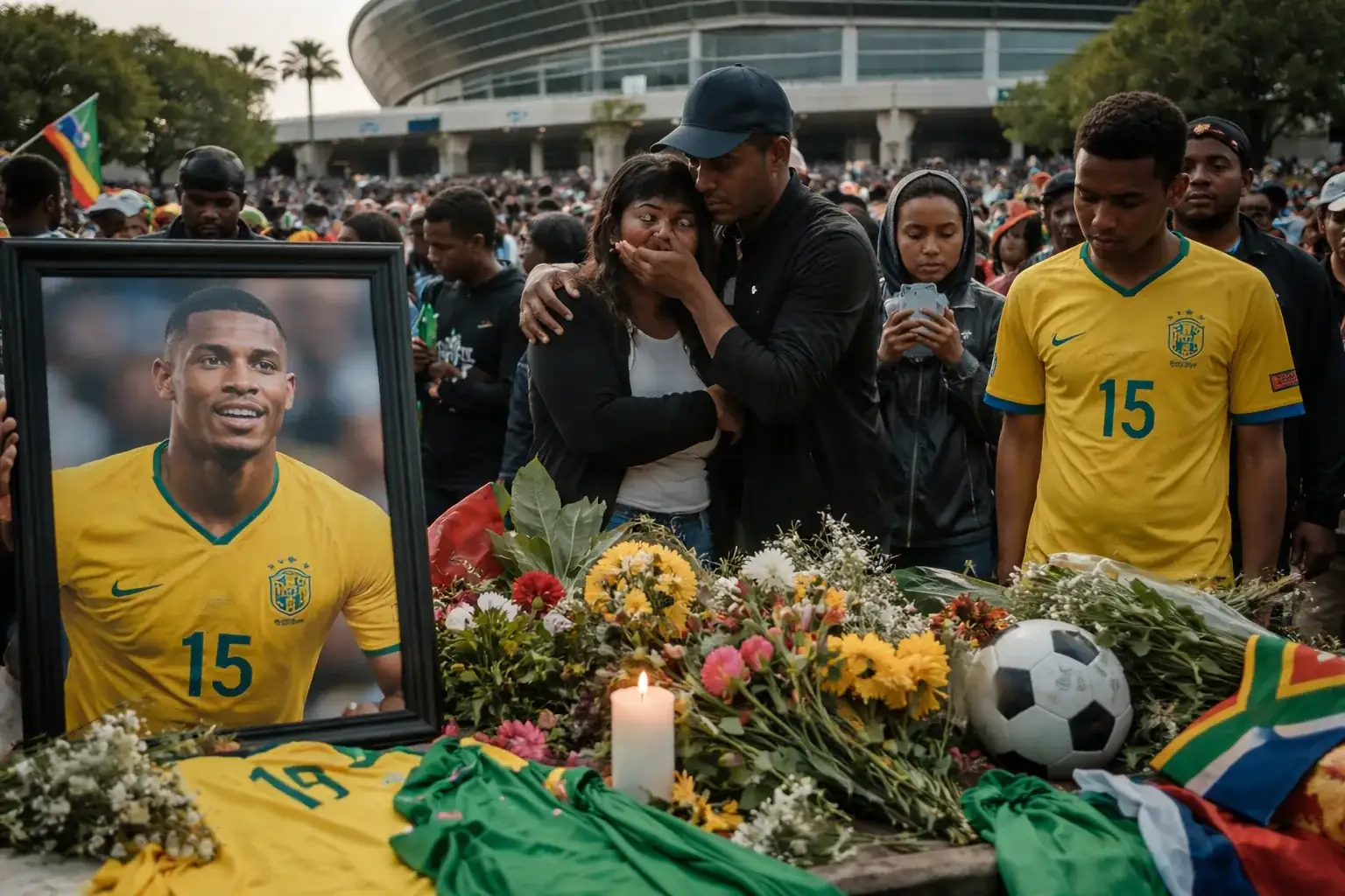 Jayden Adams in action for the South African national team during the 2026 World Cup.