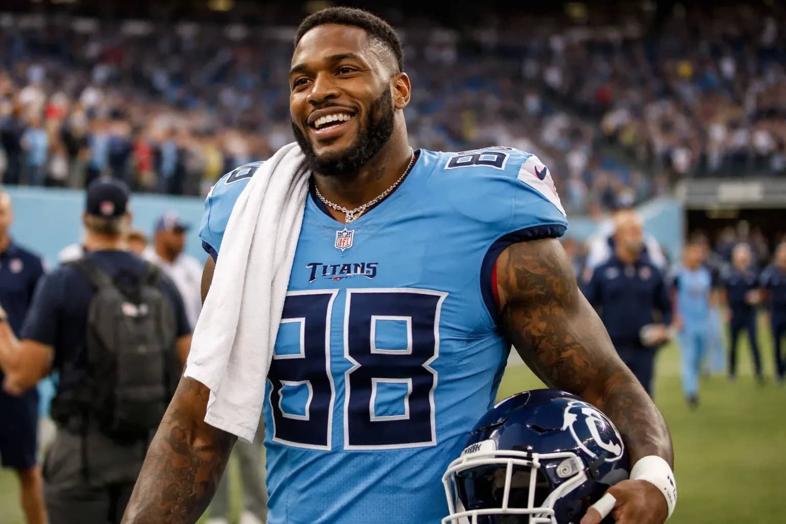 Jeffery Simmons in a Tennessee Titans uniform during a game.