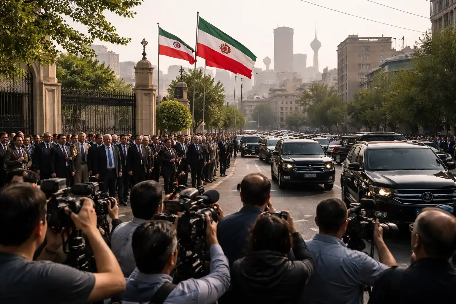US President Donald Trump speaking about foreign policy and Iran