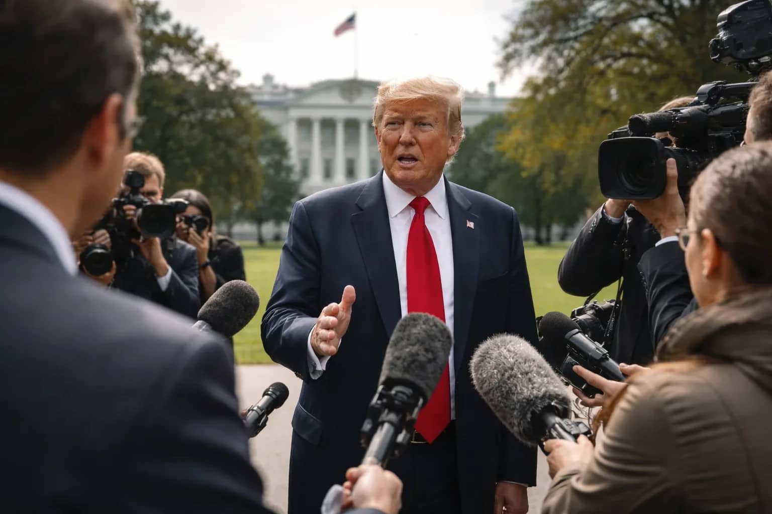 President Trump speaking at a cabinet meeting regarding Iran negotiations