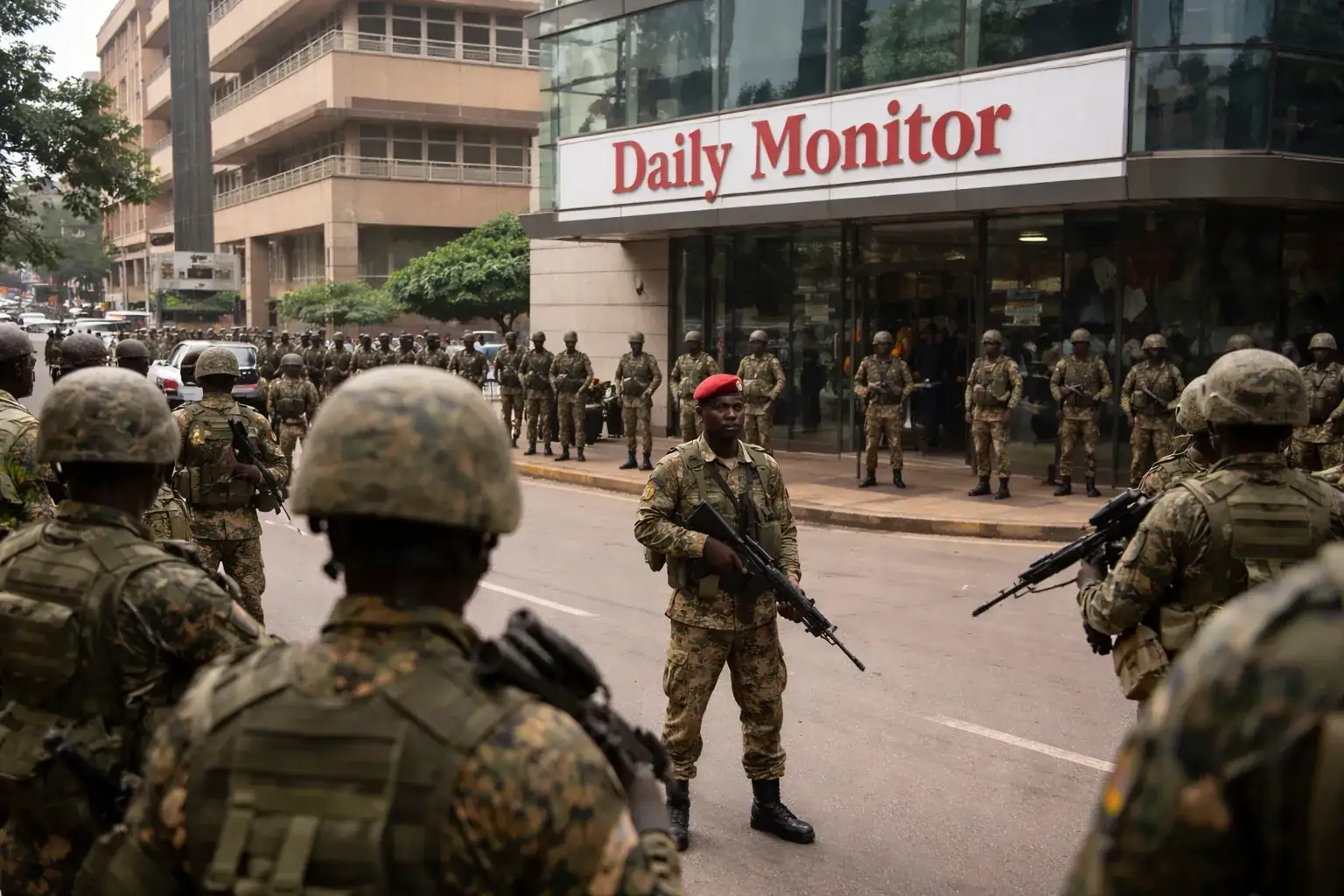 General Muhoozi Kainerugaba, Uganda's army chief and son of President Museveni, who has claimed the power to shut down media outlets at will.