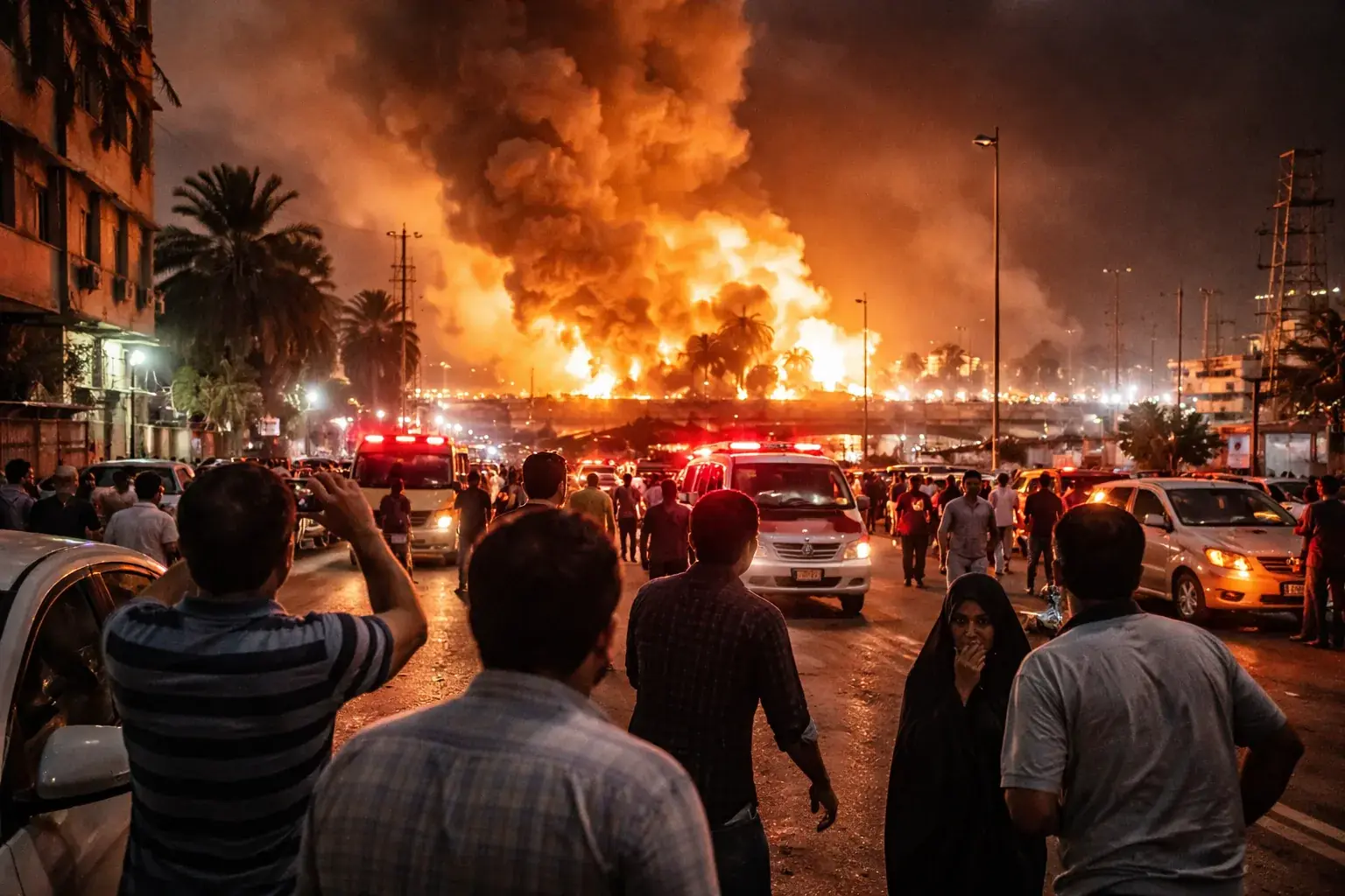 US military strikes targets in Iranian port cities and military barracks.