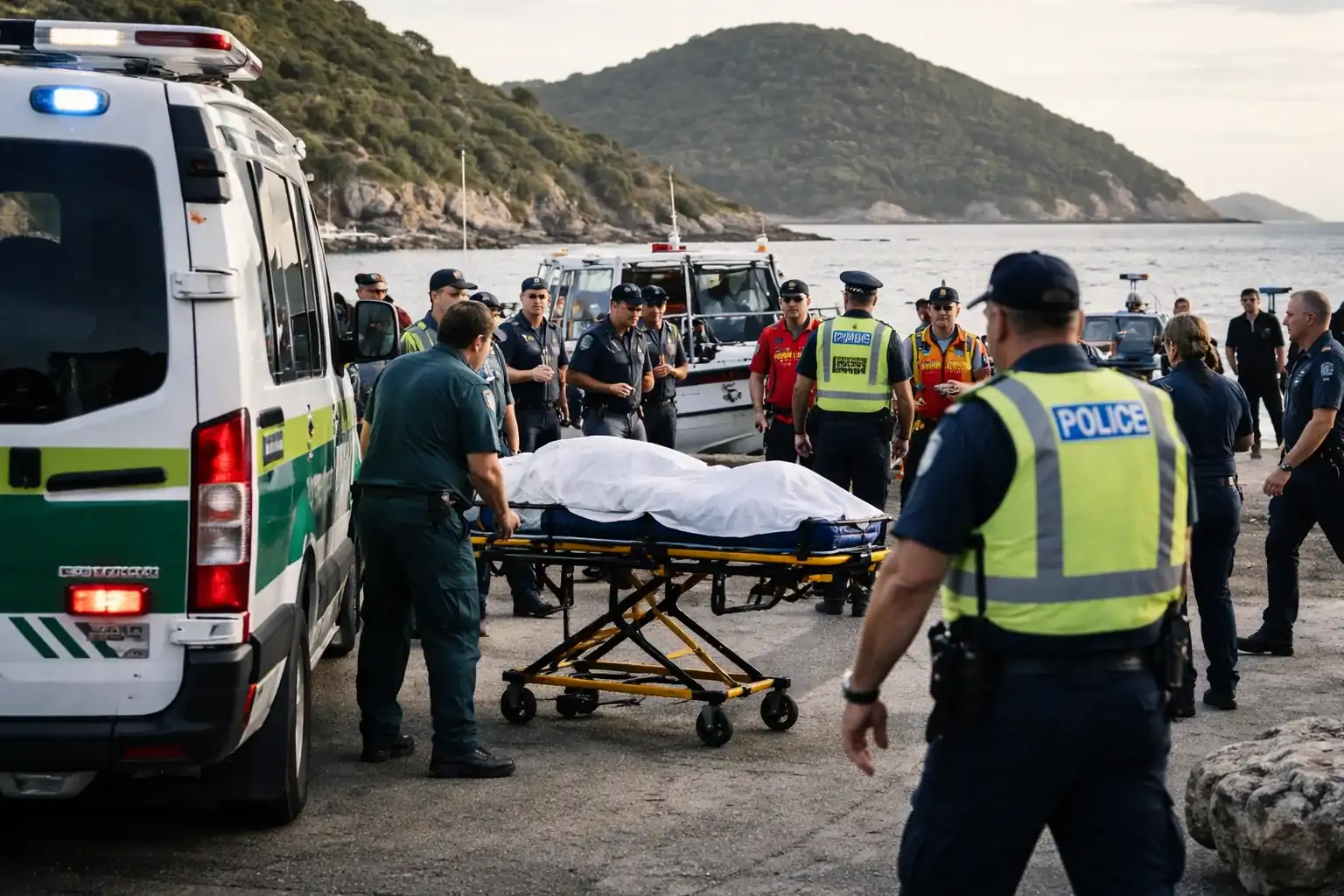 Coastal view near Western Australia where a fatal shark attack occurred.